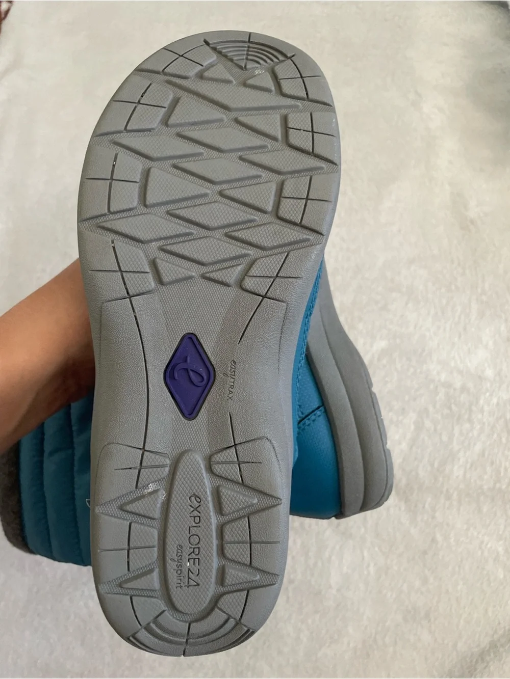 Explore24 EasyTrax Teal Quilted Winter Boots - Women's 6.5 Insulated Snow Boots